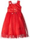 Aarika Girl’s Net A-Line Maxi Dress (G-9695 Red