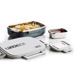 Ganesh Stainless Steel Amaze Insulated Lunch Box With 4 Side Lock Lid, 900 Ml And Inner Stainless Steel Container, 200 Ml Easy To Carry (Mulitcolor)