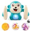 Wembley Dancing Monkey Musical Toy for Kids Baby Spinning Rolling Doll Tumble Toy with Voice Control Musical Light and Sound Effects with Sensor – ISI Mark – Made in India