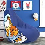 ComfyBean Bag with Beans Filled 4XL- Official: Garfield Bean Bags – for Adults – Max User Height : 5.5-6 Ft.-Weight : 70-99 Kgs(Model: Garfield_ARTWORK-2a – Blue)