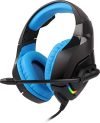 Zebronics Zeb-Rush (Blue) Premium Wired Gaming On Ear Headphone With Rgb Leds, Dual 3.5Mm Jack, Converter Pin, Cushion Headband, Volume Controller, Adjustable Mic, 40Mm Neodymium Drivers