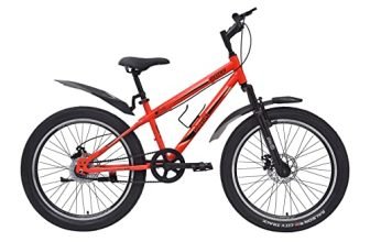 Playr #Bff 24 Inch – Fat Tyre – Single Speed – Front Wheel Shock Abs – Front And Rear Disc Brake – Fluorescent Red