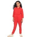 Uptownie Lite Girls Maxi Roll Up Jumpsuit (Red,10-11 Years)