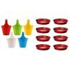 Leafy Tales Plastic Small Hook Hanging Pot, Multicolor 20.5 x 14.5 x 8.5 cm, 5Pcs (Small Hook – 5) Plants Bottom Plate, Drip Tray, Gamla, Terracotta Color| (8-inch, Brown, Set of 8)