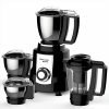 Butterfly Magnum 1.2 Hp Mixer Grinder 4 Jar, 900 Watt, Black