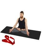 Fitness Mantra® Yoga Mat for Gym Workout and Yoga Exercise with 6MM Thickness, Anti-Slip Yoga Mat for Men & Women Fitness (Qnty.-1 Pcs.) (Black)