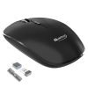 Quantum Wireless Mouse with Upto 12 Months Battery Life(Cell Included), Silent Keys, 800/1200/1600 DPI, USB Nano Receiver, USB to Type-C Connector, Slim Wireless Mouse for PC, Laptop, MacBook (Black)
