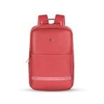 Gear Elevate Faux Leather 20L Water Resistant Anti-Theft Laptop Bag/Backpack/Office Bag with RainCover for Men/Women (Pink)