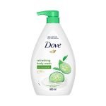 Dove Refreshing Body Wash, with Cucumber & Green Tea Scent, for Soft, 24hr Moisturised Skin, 800ml