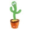 BUMTUM Dancing Cactus Toy, Wriggle & Singing for Babies & Kids, Plush Electronic Toys, Voice Recording Repeats(Green/Brown)