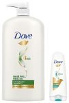 Dove Hair Fall Rescue Shampoo, 1L & Dove Dryness Care Conditioner, 180ml