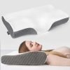 Memory Foam Pillow for Neck Pain Relief, Adjustable Ergonomic Cervical Pillow for Sleeping, Orthopedic Neck Pillow with Washable Cover, Bed Pillows for Side, Back, Stomach Sleepers (A1, Dark Gray)