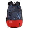 Gear Bounce 27L Medium Water Resistant School Bag/Casual Backpack/Daypack/College Bag for Men/Women (Grey-Orange)