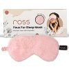 Ross 100% Mulberry Silk Faux Fur Sleep Mask Eye Mask, Super Smooth for Blind Fold (Pink – Fur)