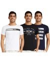 Integriti Men’s Slim T-Shirt (Pack of 3) (INT-T-CT-125_Black/White/Navy L)