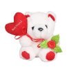 Tickles Teddy with Best Friend Heart Soft Stuffed Plush Animal Soft Toy for Friendship Day (Color: Red & White Size: 12 cm)