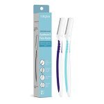 Sirona Reusable Blink & Glow Face Razor for Women – 2 Razors | Painless Facial Hair Removal | Eyebrow Shaper | For Eyebrows, Upper Lip, Forehead, Peach Fuzz, Chin and Sideburns | Dermaplaning Tool