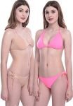 FIMS – Fashion is my style Satin Nylon Lycra Spandex Bikini Set for Women for Beach Lingerie for Women Lingerie for Lingerie Set Bra Panty Set for Women with Bra Panty 2 Sets