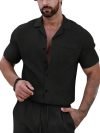 J B Fashion Casual Shirt for Men|| Shirt for Men|| Men Stylish Shirt || Men Printed Shirt (L, Black)
