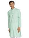 Luxrio Men’s Cotton Blend Solid Regular Fit Kurta (KurtaSolid13Light Green_40_Light
