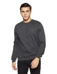 Allen Solly Men’s Cotton Regular Crew Neck Sweatshirt (ASSTORGPW14019_Anthra Melange_L)