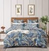 THE HOME STYLE Cotton Feel Glace Cotton Elastic Fitted All Around Printed Full Length Single Bed Bedsheet with 1 Pillow Cover (36″x78″, Ash Berry Abstract)