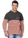 BULLMER Mens Regular Fit Brushed Fleece Printed Hooded Sweatshirts – Multicolor/Large