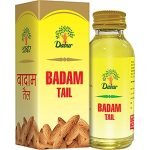 Dabur Badam Tail – 100ml | Sweet Almond Oil | Rich in Vitamin-E | For Healthy Hair & Skin | Sharpens Brain | Improves Digestion | Extracted From Almonds