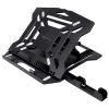 amazon basics 2-in-1 Laptop and Mobile Stand, Ergonomic, Adjustable Height, Anti-Slip Base, Heat Dissipation, Portable, Lightweight, Compatible with All Laptops Up to 15.6″ (Abs, Black)