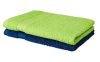 Amazon Brand – Solimo 100% Cotton 2 Piece Hand Towel Set, 500 GSM (Iris Blue and Spring Green)