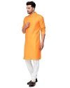 Gauri Laxmi Enterprise Gaurilaxmi Enterprise Gle Men’s Cotton Blend Kurta Pyjama Set (Large, Dark Yellow)