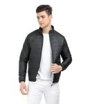 Scott International Men’s Quilted Puffer Jacket, Lightweight, Water Repellant, Elastic Cuffs, Zipped Pockets, Casual Winter Jacket, Stylish Outerwear for Men (SS23_TWRAP-JKT-BL_Large, Black, L)