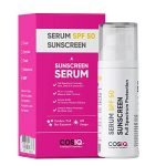 Cos-IQ Sunscreen SPF 50 PA++++ | Clinically Tested Lightweight | No White Cast | Broad Spectrum Serum-Based Sunscreen, UVA, UVB and IR Protection | For Women & Men | 30ml