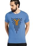 ADRO Graphic Design Mens Cotton Printed T-Shirts (R21-M-LNL-SK_SkyBlue_S)