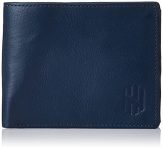 Nelle Harper Men’s Leather Bifold Wallet, Blue, (NHMLWV008)