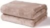 BSB HOME Polyester Premium Plush Single Blanket | 300 Gsm Lightweight Cozy Soft For Bed, Sofa, Couch, Travel & Camping| 150X220 Cm Or 60X86 Inches | Beige