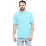 Red Tape Men’s Solid Regular T-Shirt (RPH7144_Aqua Marl_Small S)