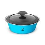 VAYA HauteCase Premium Stainless Steel Casserole with Glass Lid to Serve Roti,1500ml Vacuum Insulated Steel Hot Box Keeps Food Hot & Fresh, Kitchen Hot Pot Improves Dining Table Decor,Azure Blue