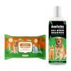 Amorite® Anti Tick & Flea Dog Shampoo with Neem & Tulsi (Shampoo + Wipes)