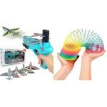 GRAPHENE Airplane Launcher Gun,Safe and Fun Shooting Guns for Kids,Multicolor & Graphene Rainbow Spring Fun Activity Stress Relief Toy Adults of All Age Group, for Birthdays