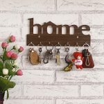Webelkart Premium Home Keys Wooden Key Holder (29 cm x 13.5 cm x 0.4 cm, Wood, Brown)- 7 Hook – Decorative Items for Home Decor