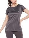 Clovia Women’s Comfort-Fit Active T-Shirt (AT0124D01_Grey_M)