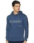 Qube By Fort Collins Men’s Fleece Hooded Neck Sweatshirt (602Q_Blue_L_Blue_L)