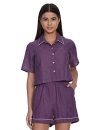 Indya Women’S Regular Fit Pyjama Set (Ico00015_Purple_Xx-Large)