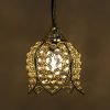 Homesake Pendant Light Crystal Lotus Shape | Ceiling, Hanging Light for Living Room and Bedroom | Decorative, Antique Chandelier, LED Filament Light – Home Decor Items