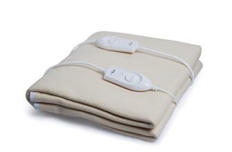 Expressions Polar Electric Bed Warmer – Electric Under Blanket – Double Bed Size (150Cms X 160Cms) With 3 Heat Settings & Dual Safety Feature With Over Heat Protection – Color: Skin Brown