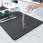 GO WELL Dish Drying mat for Kitchen Water Absorbent mat Drying mat for Kitchen Utensils Large Dry mat for Kitchen Utensils Drying mat Water Absorbent mats for Kitchen Items(30*40 cm)