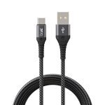 boAt Imagine Marketing Ltd Type C A550 Type-C Stress Resistant,Tangle-Free,Sturdy Cable with 3A Rapid Charging & 480mbps Data Transmission,10000+ Bends Lifespan & Extended 1.5m Length-Mercurial Black