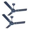 Havells Glaze 1200mm 1 Star Energy Saving Ceiling Fan (Sapphire Blue Chrome, Pack of 2)