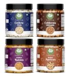 Go Vegan Dry Fruits Combo Pack of Almonds | Cashews | Raisins | Dried Apricot | Pack of 4 | Each 250 GM | Hampers for Employees | Dry Fruits Gift Pack for Family | Total 1 kg